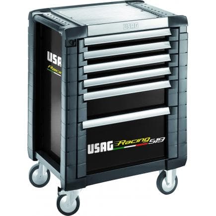 USAG U05190424 - Carrello Racing portautensili per officine - 6 cassetti (vuoto)