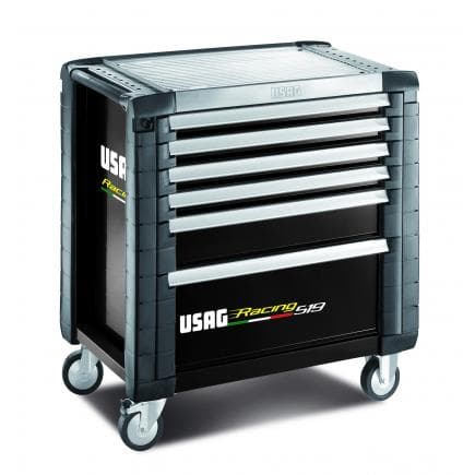 USAG U05190429 - Carrello Racing portautensili per officine - 6 cassetti (vuoto)