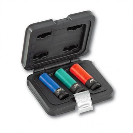 USAG U02700106 - Assortiment de douilles impact pour jantes alliage avec protection PTFE en coffret modulaire (3 pièces)