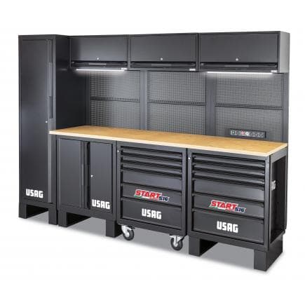 USAG U05160233 - Meuble d'atelier - plate-forme bois - 3215 x 650 x 2000 mm