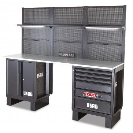 USAG U05160238 - Meuble d'atelier - plate-forme acier - 2715 x 650 x 2000 mm