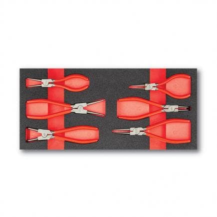 USAG U05191021 - Assortiment de pinces à becs droits et coudés (6 pièces)