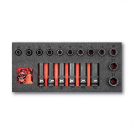 USAG U05191034 - Assortiment de clés à douilles impact 1/2'' (18 pièces)