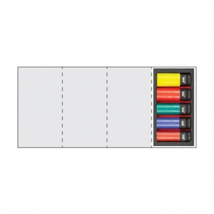 USAG U05191035 - Assortiment de clés à douilles impact pour jantes alliage avec protection PTFE (5 pièces)