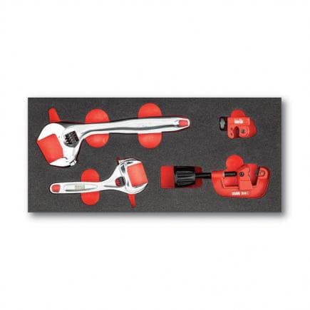 USAG U05190981 - Assortiment de clés à molette et coupe-tubes pour plomberie (4 pièces)