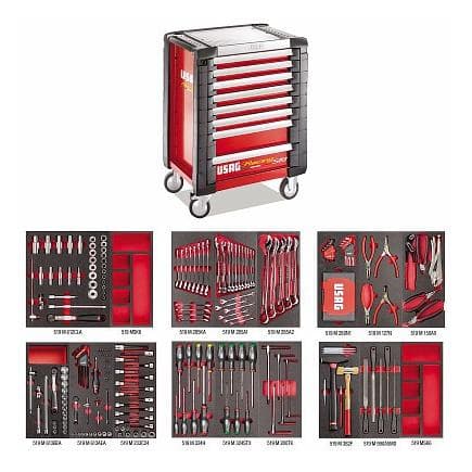 USAG U05198024 - RACING trolley 8 drawers with maintenance assortment 495 MA (318 pcs.)