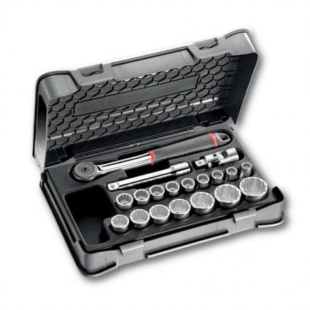 USAG U06050301 - Assortiment de douilles 12 pans 1/2'' en coffret ABS (19 pièces)