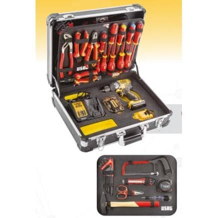 USAG U00022706W - Suitcase with assortment for electricians (62 pcs.)