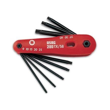 USAG U02800195 - Jeu de 8 clés mâles pour vis TORX® Tamper Resistant®