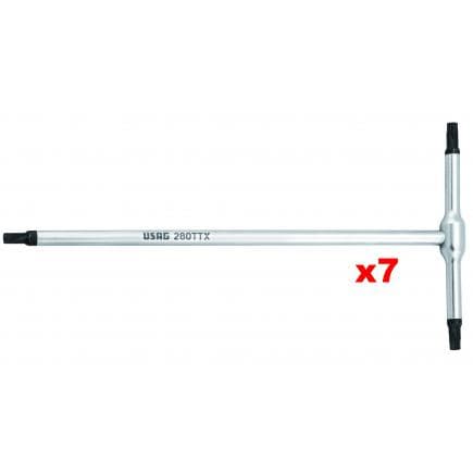 USAG U02800687 - Jeu de 7 clés pour vis TORX®