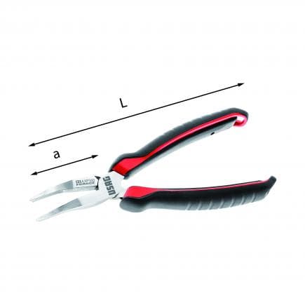 USAG U01310160D - Pince à becs plats, extra-longs, coudés à 45°