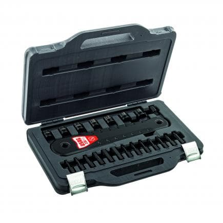 USAG U02360900 - Jeu de douilles impact 6 pans raccourcies 1/2'', rallonge à chaîne et embouts en coffret (23 pièces)