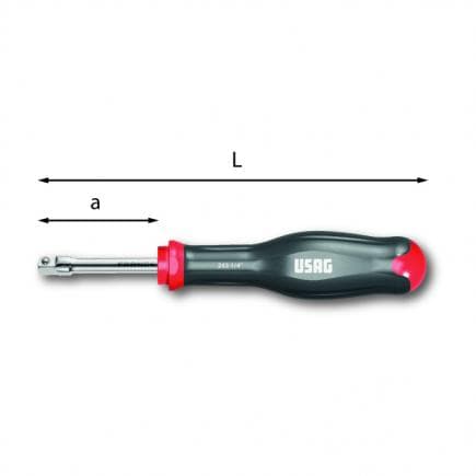 USAG U02430201D - Porte-douilles avec poignée 1/4''