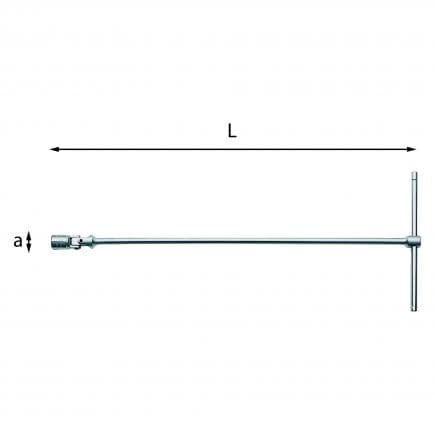 USAG U02760400D - Clés en T articulées 6 pans