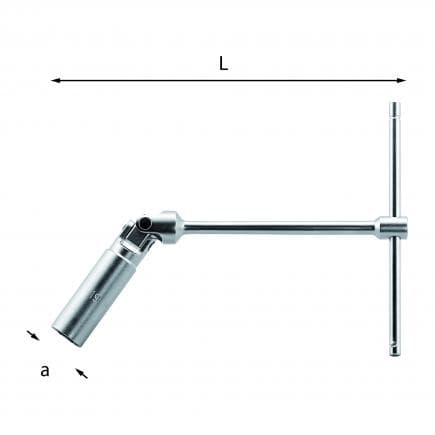 USAG U02780014D - Clés en T articulées pour bougies