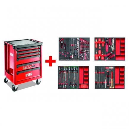 USAG U05160628 - Chariot Start avec assortiment de maintenance 495 MB (156 pièces)