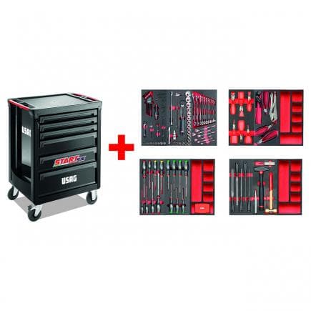 USAG U05161628 - Chariot Start avec assortiment de maintenance 495 MB (156 pièces)
