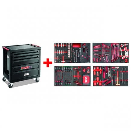 USAG U05161632 - Chariot Start XL avec assortiment de maintenance 495 MC (300 pièces)