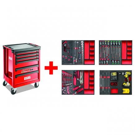 USAG U05162796W - Chariot Start avec assortiment de maintenance (113 pièces)