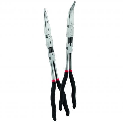 USAG U01150022 - Jeu de pinces à double articulation à becs demi-ronds droits (2 pièces)