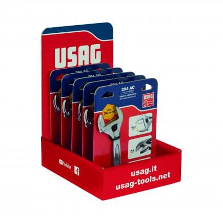 USAG U02940110 - Présentoir avec 5 clés à molette courtes 294 AC