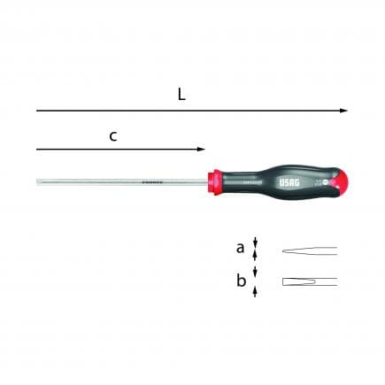 USAG U03240408D - Tournevis pour vis à fente