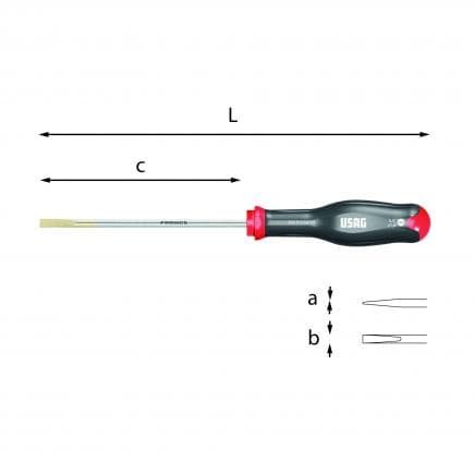 USAG U03240426D - Tournevis pour vis à fente