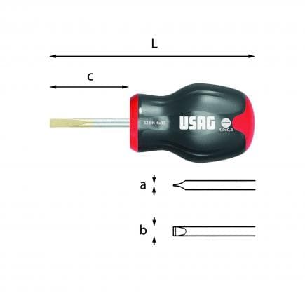 USAG U03240463D - Tournevis pour vis à fente