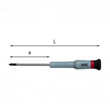 USAG U03290021D - Micro-tournevis pour vis cruciformes