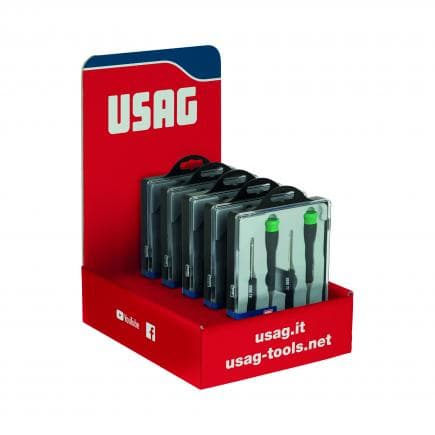 USAG U03410117 - Présentoir avec 5 micro-tournevis 341 SH4TX