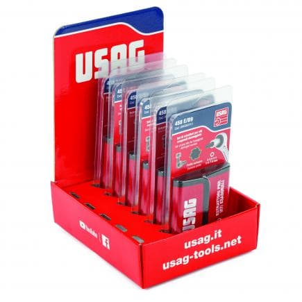 USAG U04581313 - Présentoir avec 6 jeux d'embouts de préhension pour vis hexagonales endommagées 458 EB9