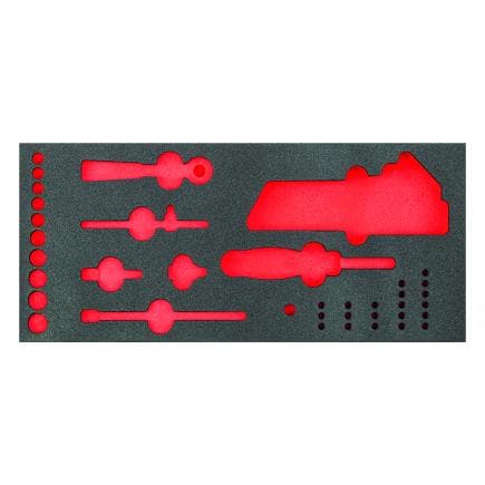 USAG U05191047Q - Module en mousse bicolore pour clés allen, cliquets et mèches (vide)