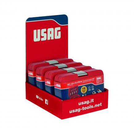 USAG U06010019 - Présentoir avec 4 boîtes de douilles 601 1/4-1/2 JTX16