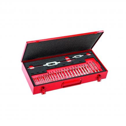 USAG U06180051 - Assortiment de tarauds en coffret en tôle d'acier (29 pièces)