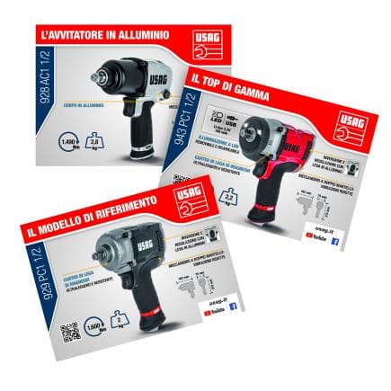 USAG U60025025 - Etiquettes magnétiques pour clés à chocs 1/2''.