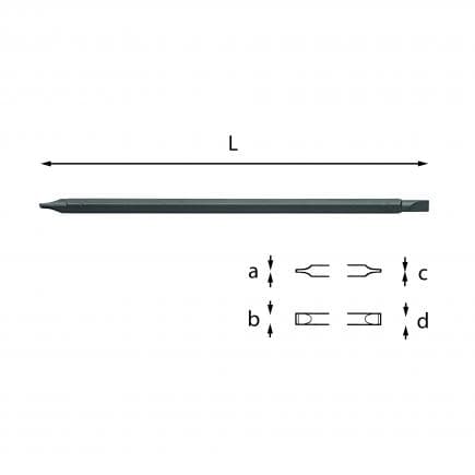 USAG U03330103 - Lames Combidrive réversibles pour vis à tête fendue
