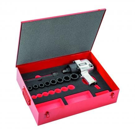 USAG U09280016 - Assortiment avec clé à chocs et douilles à chocs dans un coffret en tôle d'acier (13 pcs.)