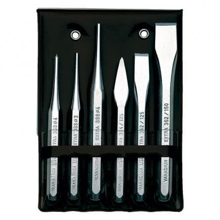 USAG U03720181 - Assortiment de burins, bédanes, poinçons en sachet plastique (6 pièces)