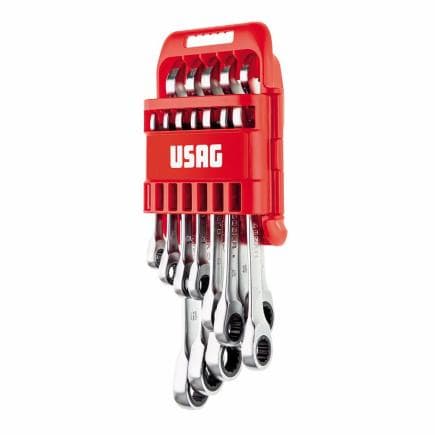 USAG U02856342 - Jeu de 12 cles mixtes plates a cliquet