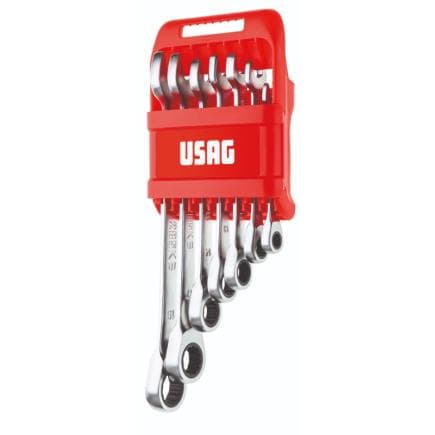 USAG U02856341 - Jeu de 7 cles mixtes plates a cliquet