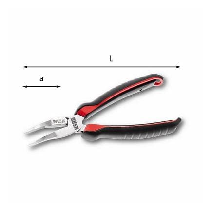 USAG U01310160 - PINCES À BECS PLATS, TRÈS LONGS, COUDÉS À 45°
