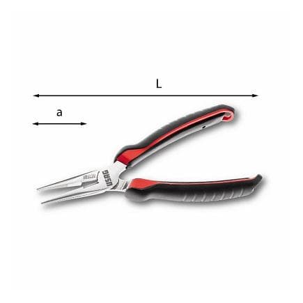 USAG U01330150 - PINCES À BECS DEMI-RONDS, TRÈS LONGS, DROITS