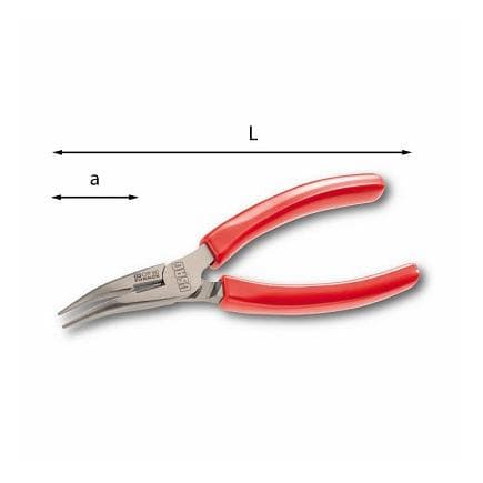 USAG U01330164 - PINCES À BECS DEMI-RONDS, TRÈS LONGS, COUDÉS À 45°