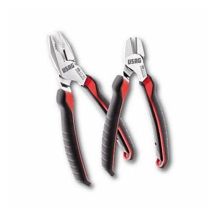 USAG U01500200 - ASSORTIMENT DE PINCE UNIVERSELLE ET PINCE COUPANTE À TRANCHANT DIAGONAL (2 PIÈCES)