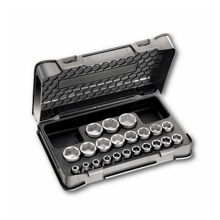 USAG U02359222 - ASSORTIMENT EN COFFRET ABS DE DOUILLES 6 PANS (22 PIÈCES)