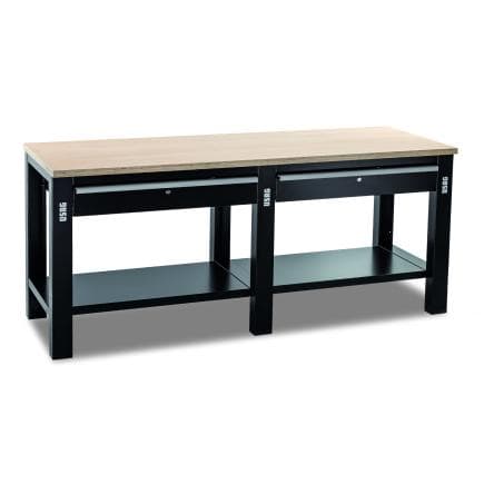 USAG U05060144 - Etabli avec plateau en bois et 2 tiroirs