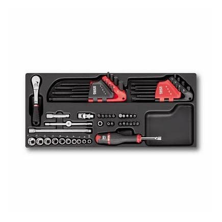 USAG U05190838 - Assortiment de cliquet, douilles et clés Allen (52 pièces)