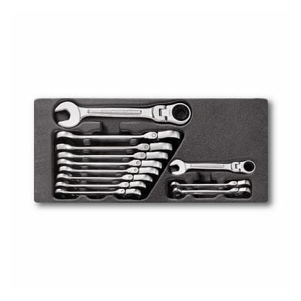 USAG U05190851 - Assortiment de clés mixtes à cliquet articulées (12 pièces)
