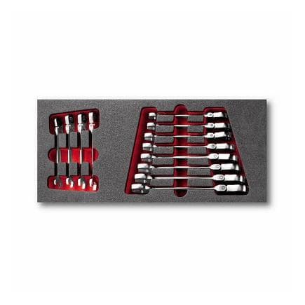 USAG U05190964 - Assortiment de clés mixtes à cliquet articulées (12 pièces)