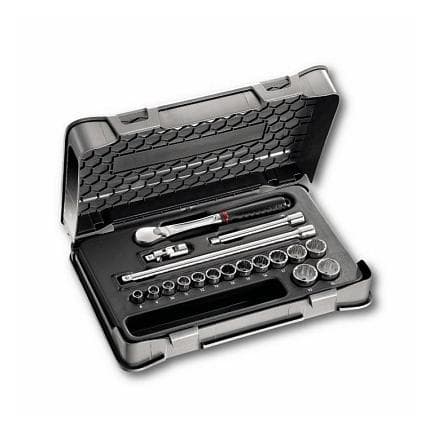 USAG U06040203 - ASSORTIMENT EN COFFRET ABS DE DOUILLES 12 PANS (18 PIÈCES)